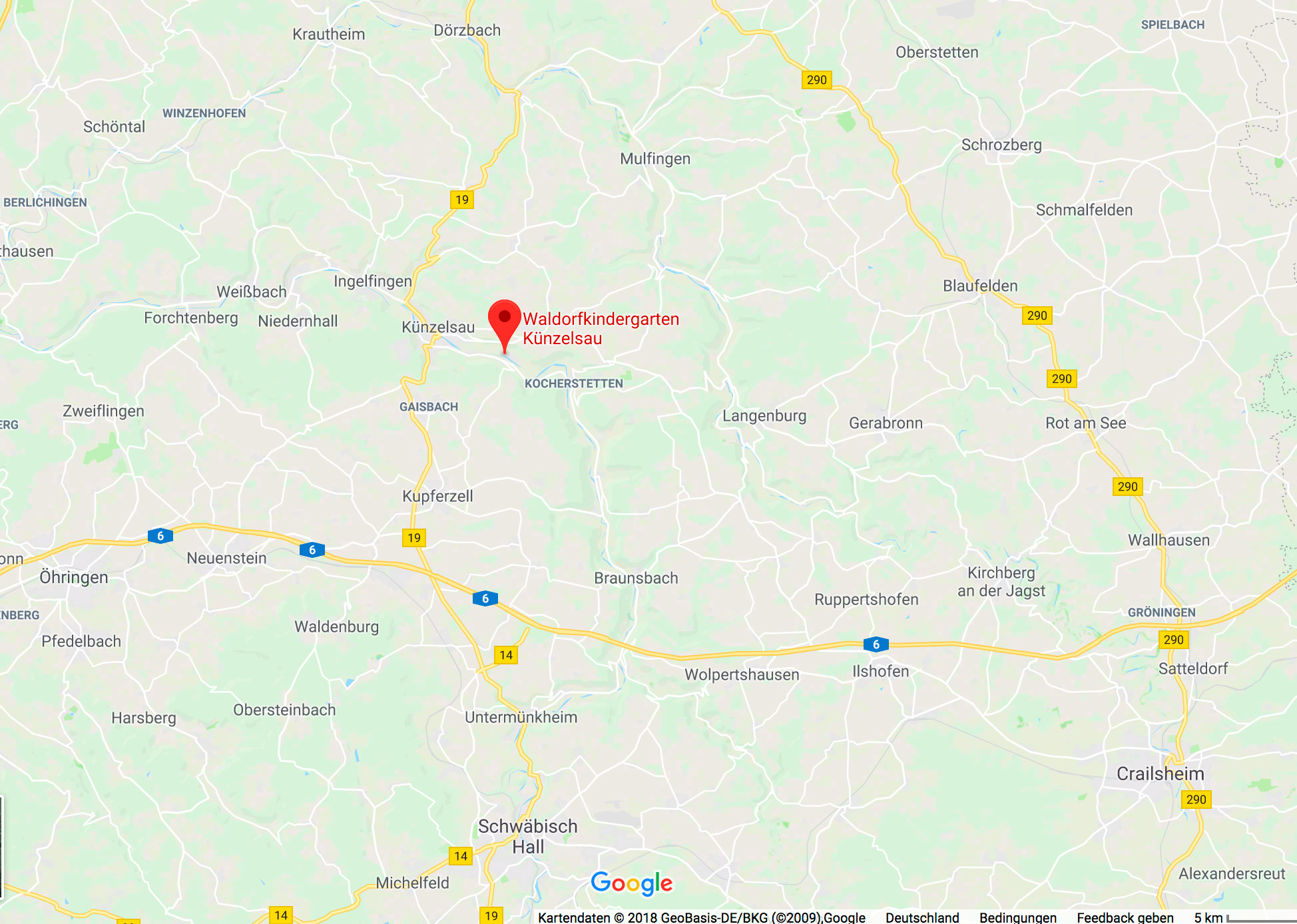 Anfahrt Waldorfkindergarten Künzelsau (Link zu Google Maps)